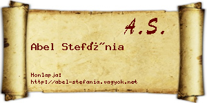 Abel Stefánia névjegykártya